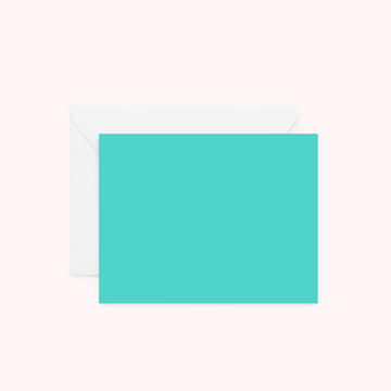 Solid Aqua Stationery